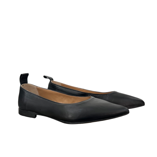 ENTOURAGE ballerina women's black leather pointed shape ANNA PELLE 100% leather MADE IN ITALY