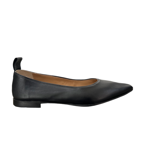 ENTOURAGE ballerina women's black leather pointed shape ANNA PELLE 100% leather MADE IN ITALY