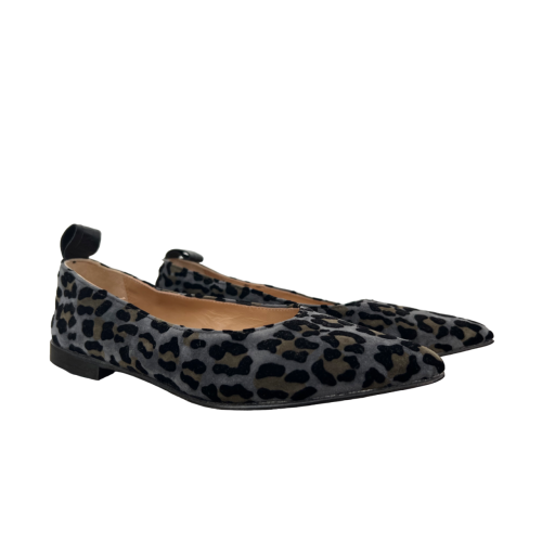 ENTOURAGE ballerina woman suede grey ANNA LEO 100% leather MADE IN ITALY