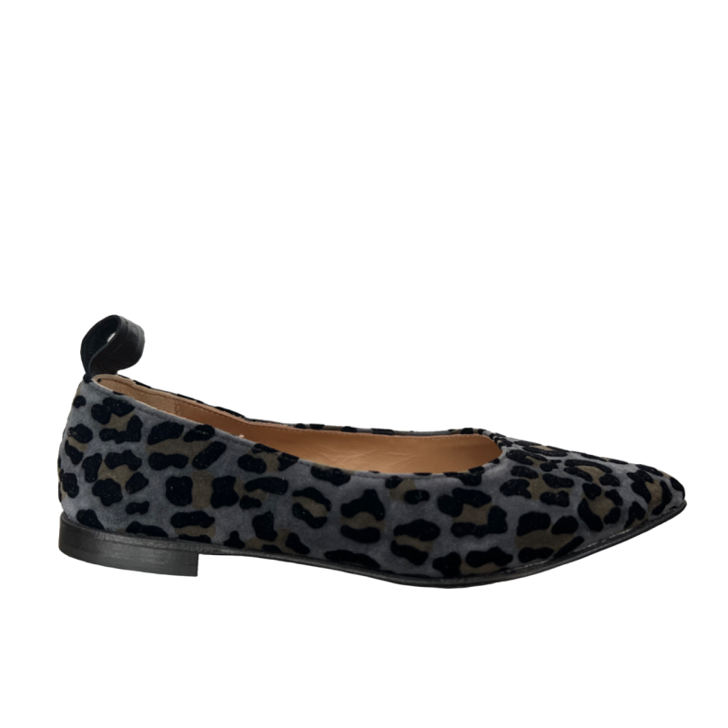 ENTOURAGE ballerina woman suede grey ANNA LEO 100% leather MADE IN ITALY