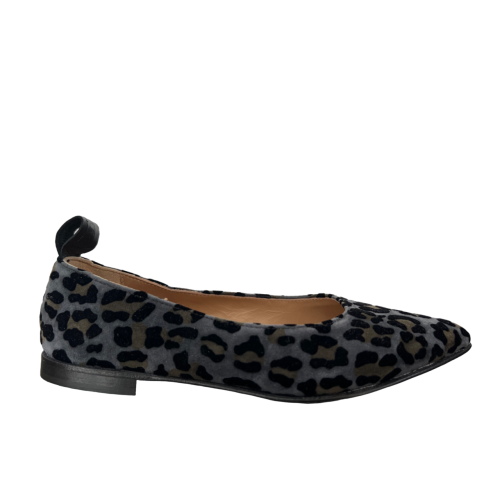 ENTOURAGE ballerina woman suede grey ANNA LEO 100% leather MADE IN ITALY