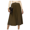 KORALLINE women's pleated skirt eco-leather 208 50% polyurethane 50% polyester