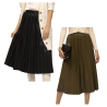 KORALLINE women's pleated skirt eco-leather 208 50% polyurethane 50% polyester