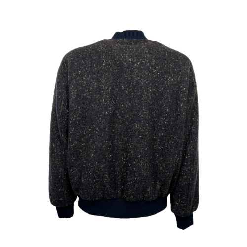WOC men's bomber jacket melange blue/brown SINGAPORE JACKET MADE IN ITALY