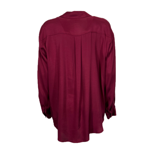 WU’SIDE women’s oversized shirt burgundy 25130 100% viscose MADE IN ITALY