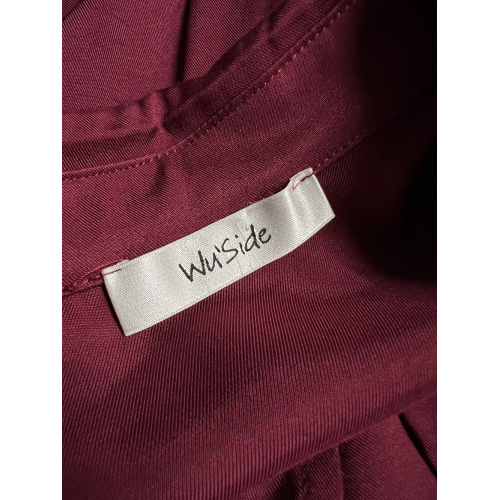 WU’SIDE women’s oversized shirt burgundy 25130 100% viscose MADE IN ITALY