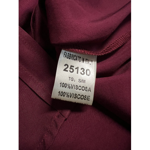 WU’SIDE women’s oversized shirt burgundy 25130 100% viscose MADE IN ITALY