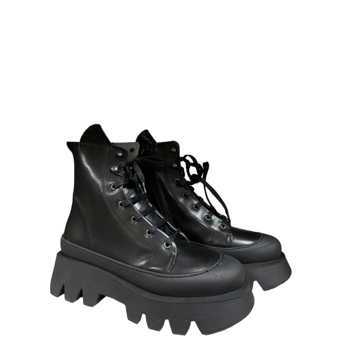 PATRIZIA BONFANTI women's black low boot ANNE NIAGARA 100% leather MADE IN ITALY