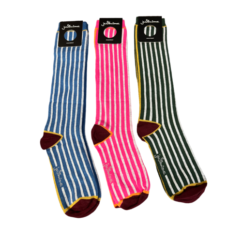 JUSTMINE women's long striped sock K217 MADE IN ITALY