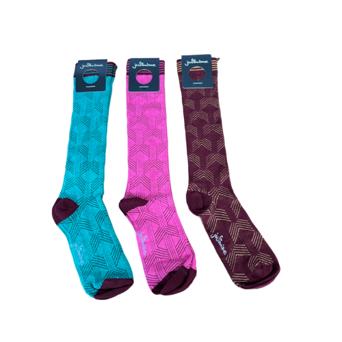 JUSTMINE women's long sock geometric pattern K217 MADE IN ITALY