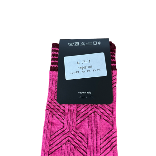 JUSTMINE women's long sock geometric pattern K217 MADE IN ITALY