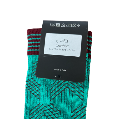 JUSTMINE women's long sock geometric pattern K217 MADE IN ITALY
