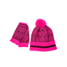 JUSTMINE women's set fantasy hat with pom poms and short gloves K214 1102 MADE IN ITALY