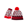 JUSTMINE women's set fantasy hat with pom poms and short gloves K214 1086 MADE IN ITALY