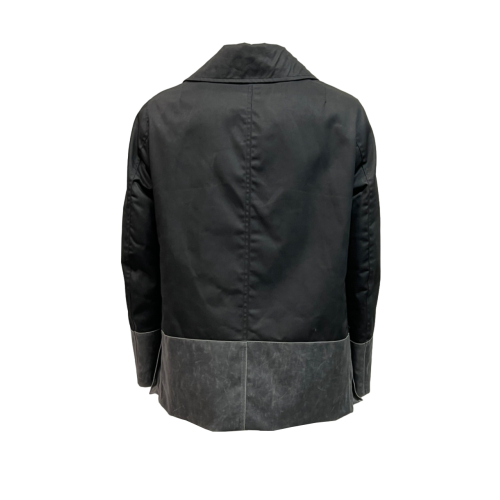 L’IMPERMEABILE men's coated cotton black POMPIERE LEV COT MADE IN ITALY