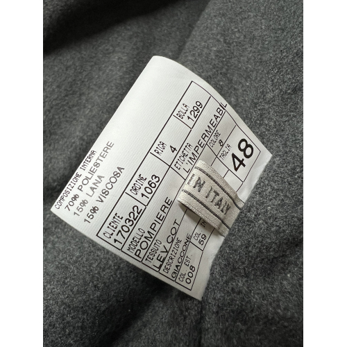 L’IMPERMEABILE men's coated cotton black POMPIERE LEV COT MADE IN ITALY
