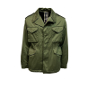 L’IMPERMEABILE men's green herringbone cotton safari jacket SMITH SPIGA MADE IN ITALY