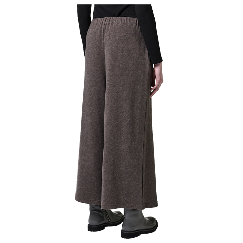NEIRAMI pantalone donna cotone felpato largo B122SB AMPIO MADE IN ITALY