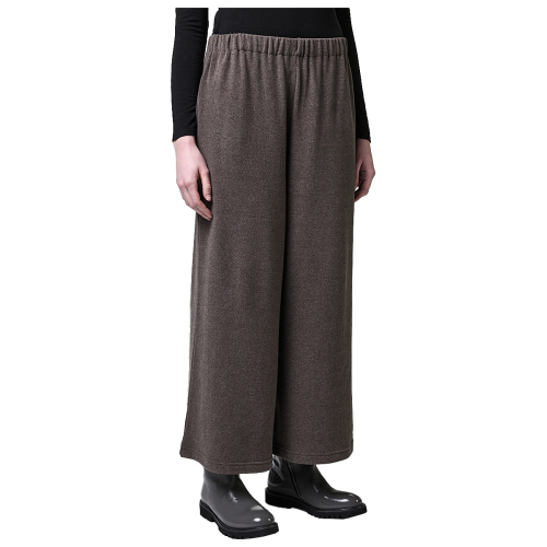 NEIRAMI pantalone donna cotone felpato largo B122SB AMPIO MADE IN ITALY