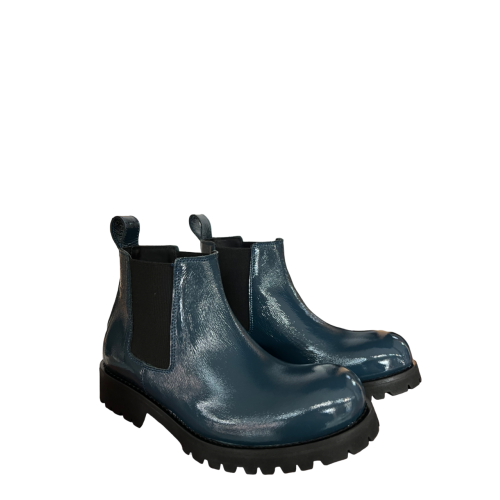 NEIRAMI low boot women beatles blue patent SH02NV BEATLES MADE IN ITALY