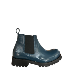 NEIRAMI stivale basso donna beatles blu vernice SH02NV BEATLES MADE IN ITALY