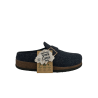 LE TIROLESI women's slippers boiled wool with blue buckle BIOF MADE IN ITALY