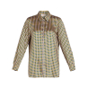 PERSONA By Marina Rinaldi N.O.W line women's twill shirt beige/lilac/green 2423196036600 ZIGANO