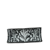 LA FEE MARABOUTE borsa shopper canvass pesante floreale nero/bianco ZUMIRA MADE IN INDIA