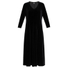 PERSONA by Marina Rinaldi long black chenille flared dress 2423626052600 BIG