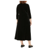 PERSONA by Marina Rinaldi long black chenille flared dress 2423626052600 BIG