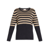 PERSONA by Marina Rinaldi blue sweater beige stripes 2423366036600 LIEGI 80% viscose 20% polyamide