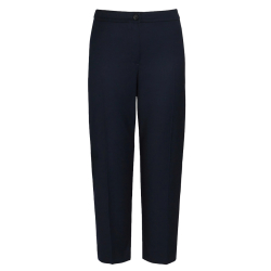 PERSONA By Marina Rinaldi linea N.O.W pantalone twill viscosa blu dritto 2423136016600 ZAMPA