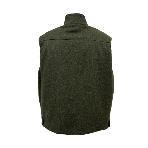 L’IMPERMEABILE men's shetland wool gilet with zip HUGH P SHET MADE IN ITALY