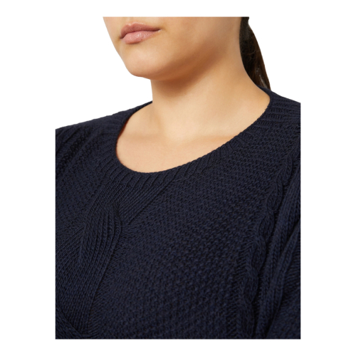 PERSONA by Marina Rinaldi N.O.W line blue sweater with braids 2423366096600 LEONIDA MADE IN ITALY