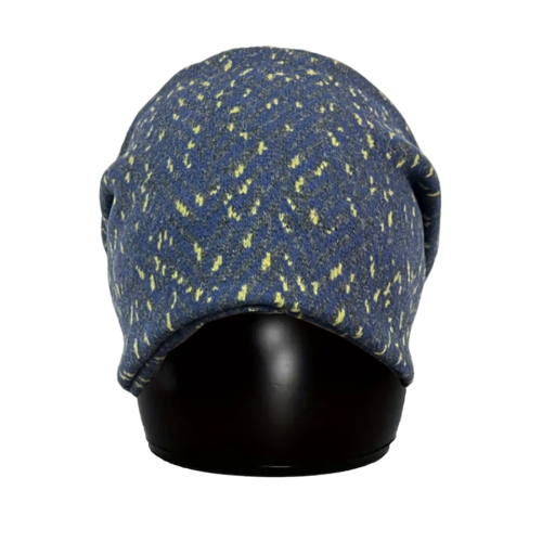 NEIRAMI cappello donna fantasia jacquard blu/grigio/lime AC04JQ MADE IN ITALY