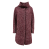HANNAJ women's wool herringbone coat burgundy ONEIDE SVEVA MADE IN ITALY