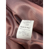 HANNAJ women's wool herringbone coat burgundy ONEIDE SVEVA MADE IN ITALY