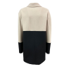 HANNAJ women's wool coat two-tone cream/black ADELE DEBORAH MADE IN ITALY