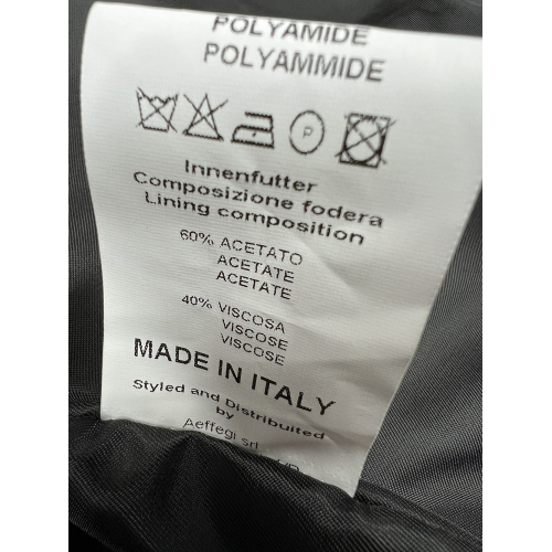 HANNAJ cappotto donna lana bicolore panna/nero ADELE DEBORAH MADE IN ITALY