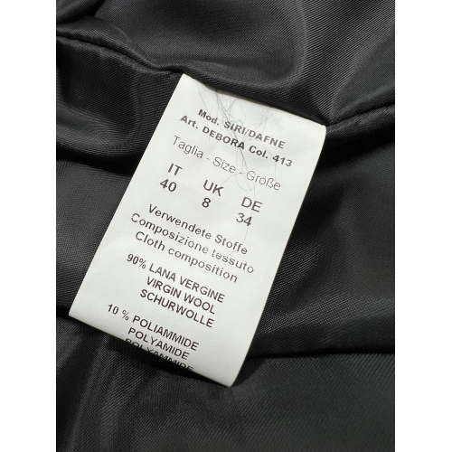 HANNAJ women's black wool coat long shawl SIRI DEBORA MADE IN ITALY