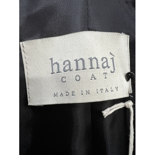 HANNAJ women's black wool coat long shawl SIRI DEBORA MADE IN ITALY