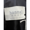 HANNAJ women's black wool coat long shawl SIRI DEBORA MADE IN ITALY