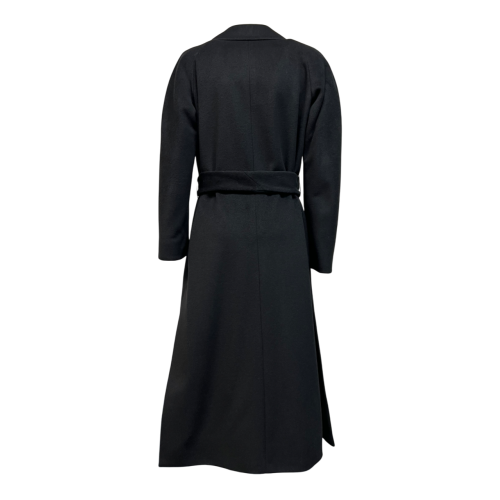 HANNAJ women's black wool coat long shawl SIRI DEBORA MADE IN ITALY