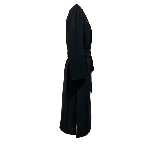 HANNAJ women's black wool coat long shawl SIRI DEBORA MADE IN ITALY