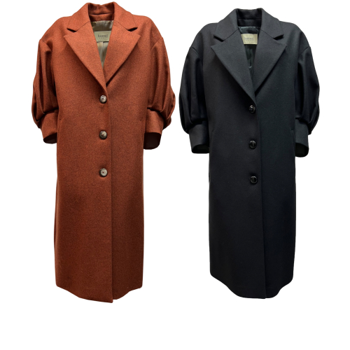 HANNAJ women's coat 3 buttons CHARLOTTE BAROLO MADE IN ITALY