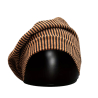 NEIRAMI basco donna righe nero/zucca AC07MS MADE IN ITALY