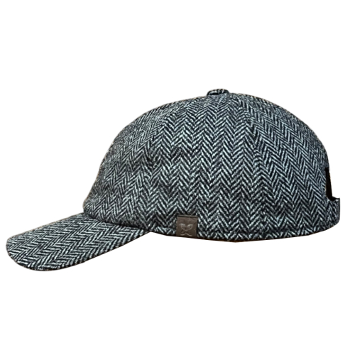 FERRANTE men's baseball hat with visor herringbone wool U22190 MADE IN ITALY