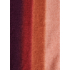 LA FEE MARABOUTEE sciarpa donna con frange rigata salmone/bordeaux/arancio ZAOUI