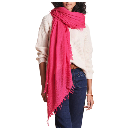 LA FEE MARABOUTEE sciarpa donna fuxia ZALOU 100% lana