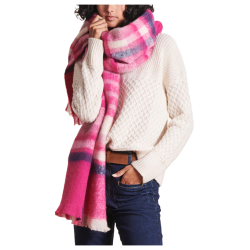 LA FEE MARABOUTEE sciarpa donna fantasia quadri fuxia TARNAC